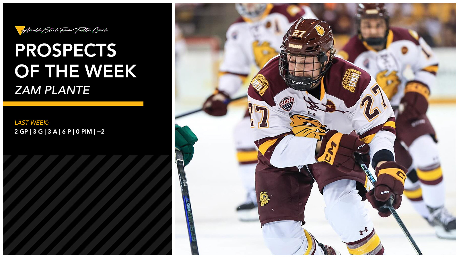 Penguins Prospect Report: 6-Point Weekend From Zam Plante Helps Minnesota-Duluth Sweep Bemidji State